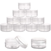 100pcs Make Up Jar Cosmetic Sample Empty Container Plastic Round Lid Small Bottle Eyeshadow Cream Travel Pot 3g 5g 10g 15g 20g