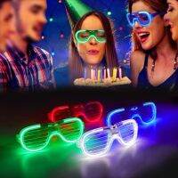 1pcs Neon LED Light up Glasses EL Wire Eyewear Shade Nightclub Halloween Rave Party Supplier