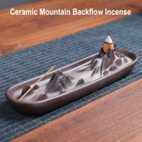 （HOT NEW） CeramicBackflow ธูปน้ำตกกระถางธูปสำหรับบ้านและสำนักงาน