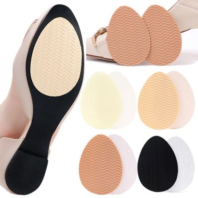 1Pair Wear-Resistant Non-Slip Shoes Pads Self-Adhesive High Heels Forefoot Stickers Sole Protector Silicone Shoe Cushion Sticker Shoes Accessories