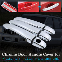 Chrome Car Door Handle Cover for Toyota Land Cruiser Prado 120 J120 L120 2003~2009 2005 2007 2008 Exterior Accessories Auto-Sale