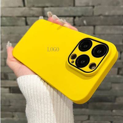 ☾﹊ 【Upgrade lens film/Matte Ultra-thin hard case/Yellow】เคส compatible for iPHone 12 13 14 pro max case