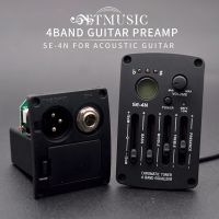 อุปกรณ์กีตาร์ SE-4N 4 Bande EQ ปิ๊กอัพ Preamp Piezo ปิ๊กอัพสำหรับ Chitarra Acustica Preamp 4 Bande EQ EQ Guitarra