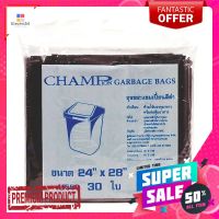 แชมเปี้ยน ถุงขยะสีดำ ขนาด 24x28 นิ้ว แพ็คคู่ x 60 ใบChampion Garbage Bags 24x28" 30 bags x 2 packs