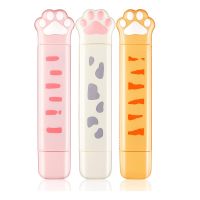 1pc Cat Paw Shaped Dual Tips Correction Tip &amp; Double Sided Adhesive Glue Tape 2 in 1 Correction Liquid Pens