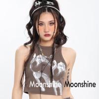 COD DSGTREYTTRYUII Moon เสื้อครอป เสื้อสายเดี่ยว ย้อนยุค y2k 2022 NEW 22110703