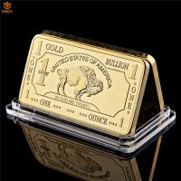 【YD】 Gold Bar 1 Troy Ounce Plated Collectible Commemorative Coin