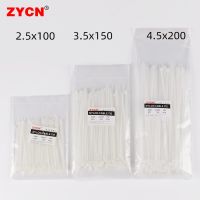 300PCS Plastic Cable Tie Self-Locking 3x100 4x150 5x200MM Nylon Loop Wire White  Wrap Strap Zip Organiser Fasten Tension Belt