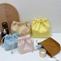 [COD] storage bag beam mouth solid macaron portable charging treasure cloth drawstring liner