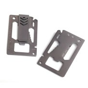 Stainless Steel Multi-Tool Card Black Outdoor Camping Lever Gear Wallet