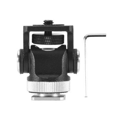 Mini Hot Shoe Mount Monitor Microphone Flash Holder 1/4 Inch Screw Camera Bracket Tripod Head for Monitor Flash Camera Accessories