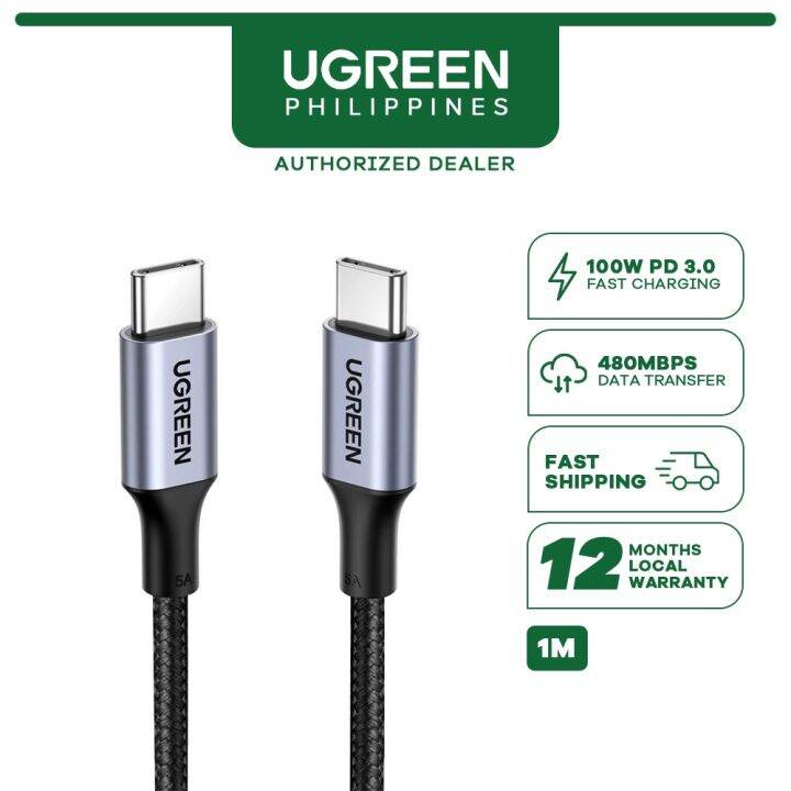 UGREEN USB Type C to USB C Cable for PD 100W Fast Charger Cable for