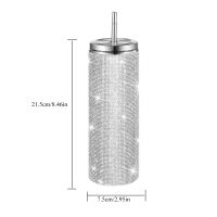 600ml Bling Diamond Thermos Bottles Portable Glitter Rhinestone Water Bottle Stainless Steel Thermal Flask Thermoses KettlesTH