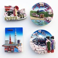 Japan Fridge Magnets Mount Fuji Tokyo Kyoto Tourist Souvenir Craft Gifts Resin Magnetic Refrigerator Sticker Home Decoration