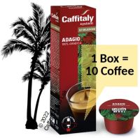 Premium Adagio 100% Arabica แคปซูลกาแฟ Caffitaly (10 Capsules) Ecaffe