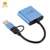 ซุปเปอร์สตาร์ประเภท-C เป็น HDMI แปลง USB เป็น HDMI ตัวแปลง USB แปลง USB เป็น HDMI 5Gbps สายเคเบิลหน้าจอเดียวกันโปรเจคเตอร์แบบพกพา Type-C ไปเป็นสายอะแดปเตอร์ HDMI โทรศัพท์มือถือ