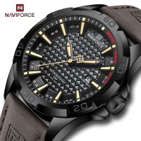 Naviforce 2022 นาฬิกาข้อมือควอตซ์ อะนาล็อก สายหนัง สไตล์ทหาร ลําลอง สําหรับผู้ชาย