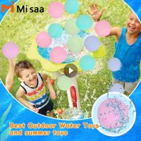 5pcs Water Balloon Silicone Water Polo Water Bomb Reusable Balloon Soft Bomb Splash Quick Fill Impact Water Fight Ball Party Toy Balloons