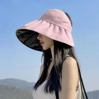 [hot]Summer Double-layer Fisherman Hat Womens Empty Top Sun Hat Outdoor UV Protection Foldable Sunshade Hat Sunscreen Sun Hat