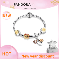 [New Year] Pandoraˉ Bracelet Charm Set PandoraˉLucky Cute Bracelet Set Combination ZT2245 Light Luxury New Year Gift Couple Jewelry