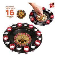 เกมพนันรูเล็ต Roulette Wheel แก้วเหล้ายิงด้วยลูกเหล็ก 2 ลูกและแก้ว 16 ใบ รุ่น DrinkingRoulete-10Dec-J1