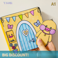 ?【Lowest price】TANG Kawali สติกเกอร์น่ารักเกมเป็ดน้อยสีเหลือง Doudou Ben หนังสือเงียบชุดของเล่นปริศนาสำหรับเด็กทำเองแบบทำเอง