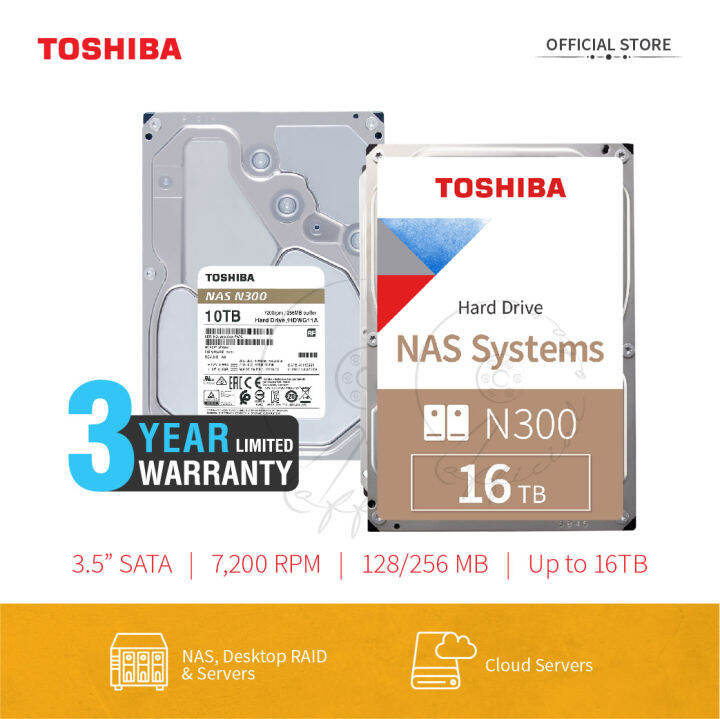 TOSHIBA N300 16TB NAS Desktop PC Internal Hard Disk Drive IHDD 3.5