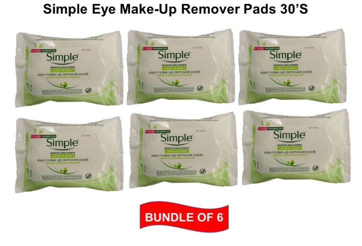 Simple Eye Makeup Remover Pads 30 S