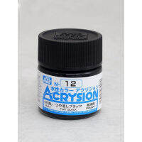 Mr.Hobby Mr.Acrysion Color N-12 FLAT BLACK 4973028034080