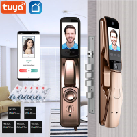 Tuya APP รีโมทคอนโทรล Voice Intercom 3D Face Recognition สมาร์ทประตูล็อคด้วยกล้อง Palmprint ลายนิ้วมือรหัสผ่านสมาร์ทล็อค-hjgytyuuiytt