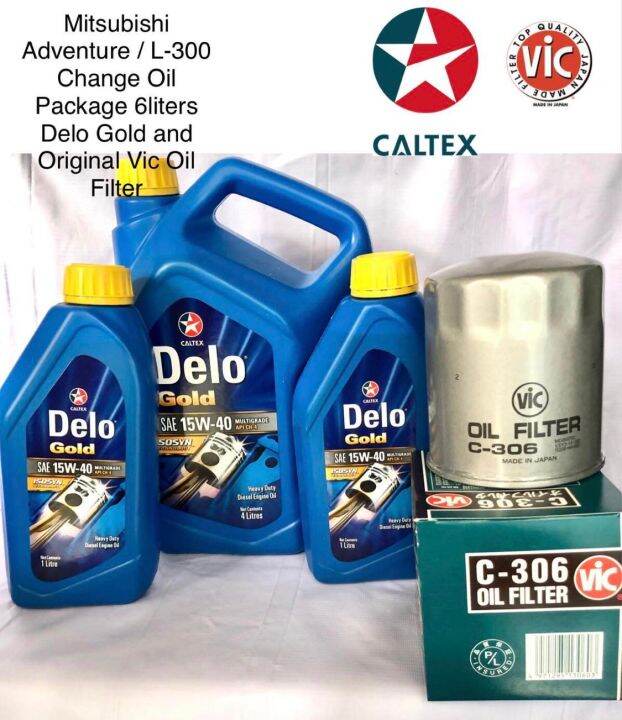 CALTEX ENGINE OIL DELO GOLD SAE 15W40 6LITERS + VIC C306.CHANGE OIL