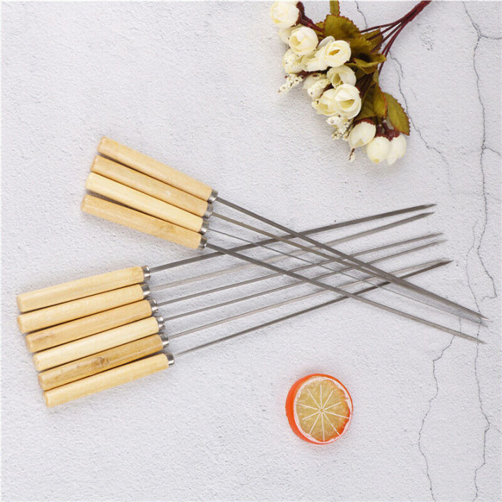 wooden-kebab-flat-metal-skewer-barbecue-stainless