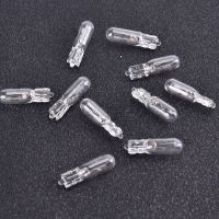 10Pcs 12V 1.2W T5 Glass Light Bulb Dashboard Instrument Panel Brake Light Bulbs Headlights Lamp Lights