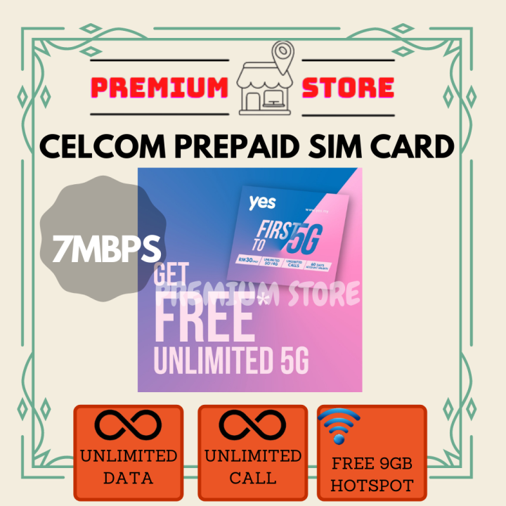 YES 5G KASI UP 1 MONTH UNLIMITED & UNLIMITED CALL WITH SIM