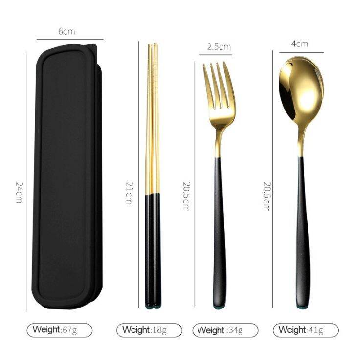 western-gold-cutlery-set-304-stainless-steel-cutlery-kitchen-spoon-fork-chopsticks-dinner-set-portable-travel-tableware-set-flatware-sets