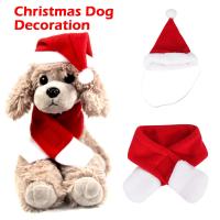 ZZOOI Funny Christmas Pet Scarf Hat Cloak Elk Headwear Suit Cats Dogs Xmas Collar Cape Festive Cosplay Costume Clothes Photo Props