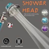 New Turbo Propeller Shower ABS High Pressure Water Saving With Adjustable Button Fan Handheld Shower Head Bathroom Accessories Showerheads