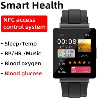 ZZOOI UGUMO Blood Glucose Smart Watch Heart Rate blood pressure Body Temperature NFC Access Control Smartwatch for Men Women