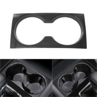 hgjmgkkk Carbon Fiber Style Car Central Console Water Cup Cover Sticker Trim For Mazda 3 Axela 2020-2021 ABS Plastic