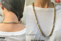 สร้อยคอHipster ทองเงิน สองกษัตริย์ 4ห่วงจี้พระ 6มิล necklace hiphop สแตนเลสแท้ Stainless แฟชั่นชาย แฟชั่นผู้หญิง 316l allacc