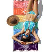 VICENDA Relax Mexico Chakras RAS Rainbow Tapestry พรมพรมมีพู่เสื่อโยคะนั่งสมาธิผ้าขนหนูชายหาด