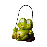 Resin Frog Lamp Cute Frog Figurine Solar Light For Garden Decor Solar Garden Lantern Frog Solar Swing Frog Outdoor Figurine