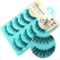 5 Pairs Black Handmade Messy Natural Cross False Eyelashes Eye Lashes U5A9 O7Q9