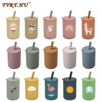 【CW】▤✽  TYRY.HU 1Pc Baby Feeding Cup Cartoon Food Grade Silicone Toddler Bottle Tableware BPA