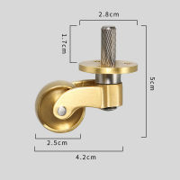 4PCSset Brass Caster Wheels Swivel Universal 360 Degree Sofa Chair Furniture Table Feet Accessories