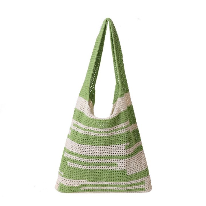 ready-stock-amazon-cross-border-womens-woven-bag-japanese-and-korean-tote-bag-simple-woolen-bag-womens-high-end-portable-shoulder-bag