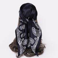 Paisley Scarf Man Women Fashion Boho Tribal Style Shawl Stole Hijab Faux Silk Hip Hop Headband 90*90cm