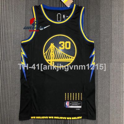 ﹍✎ Mens 2022 Golden State Warriors Jersey 2022NBA Stephen Curry Royal Black Basketball Jersey