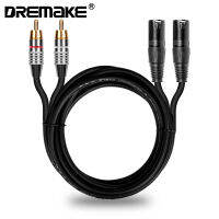 Dual XLR Male to Dual RCA Male Cable, 2 XLR Male to 2 RCA Male HiFi Audio Cable, 4N OFC Wire, for Amplifier Mixer Microphone