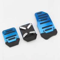 ☍✲™ 2Pcs/3Pcs Aluminium Alloy Non-slip Car Automatic Accelerator Brake Foot Pedal Cover Treadle